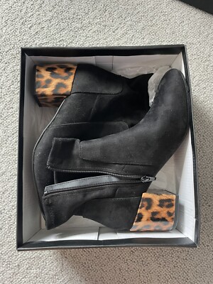 kurt geiger Black And Leopard Boots UK