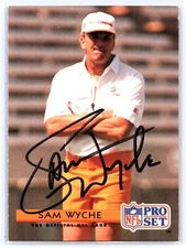 1992 Pro Set #342 Sam Wyche Signed Autographed Card
