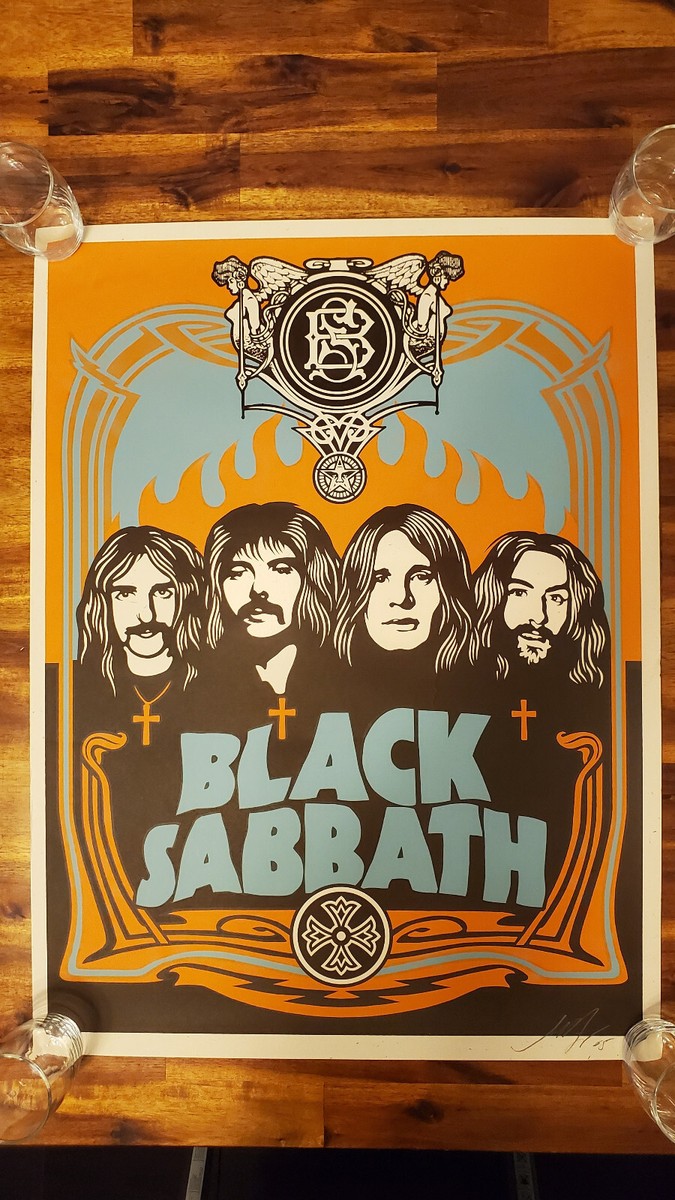 希少 black flag Shepard Fairey obey ポスター Shepard Fairey Obey Giant Black Sabbath Poster Screen Print