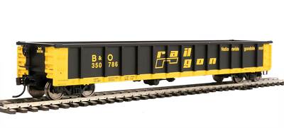 HO Scale - WALTHERS 910-6264 BALTIMORE & OHIO 53' RAILGON Gondola # 350786