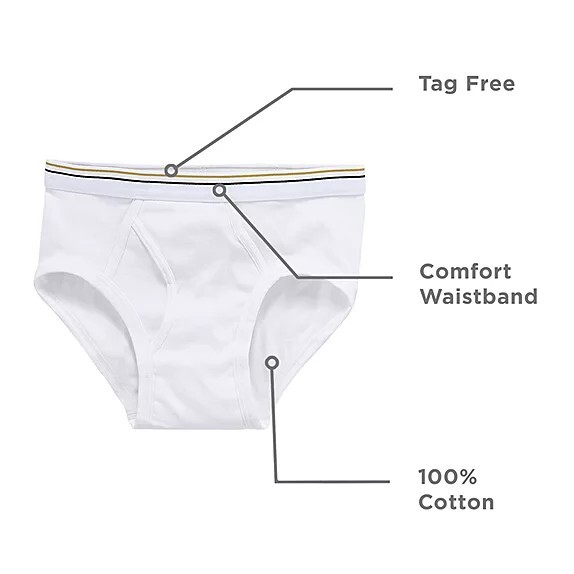 2000's STAFFORD JCPenney Mens Classic White Low Rise Briefs L Vintage