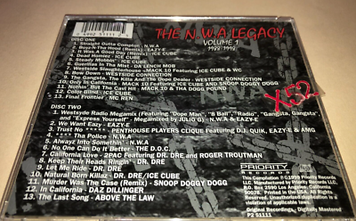 NWA the Legacy CD Vol 1 26 hits Dr Dre Eazy-E Ice Cube MC Ren