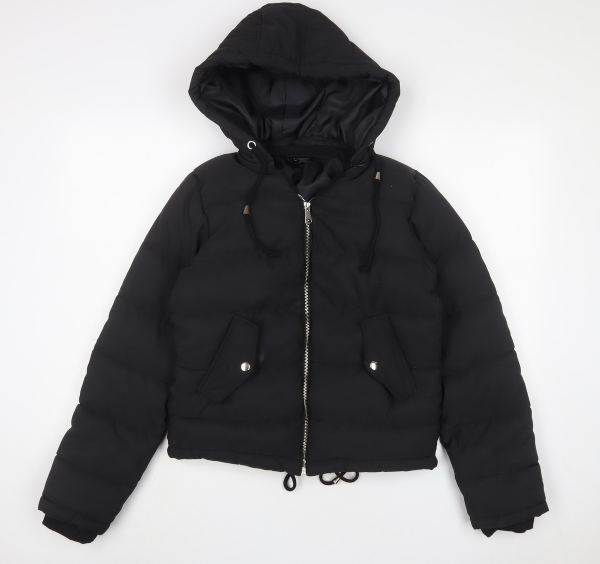 Outerwear Boohoo Short Quilted Jacket Boohoo Womens Black Quilted