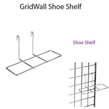 New SHOE SHELF FOR GRIDWALL PANEL IN CHROME BOX OF(50,100) 