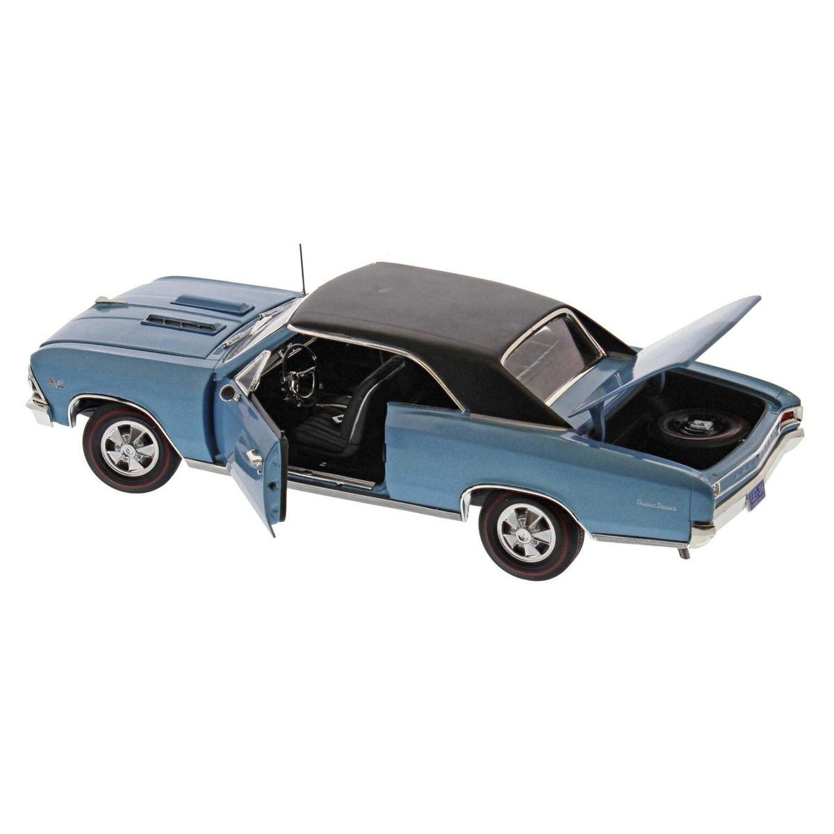 ertl 1/18 シェベルss マリブ　396 中古 1:18 1966 Chevrolet Chevelle SS 396 Hardtop -- Blue -- American
