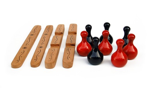 Board Game Toy Wooden 4-in-1 Tic Tac Toe Handmade Fair Trade Natural - Photo 3/3