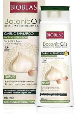 BIOBLAS Anti-Haarausfall Knoblauch Shampoo, geruchsneutral & dermatologisch getestet 360ml