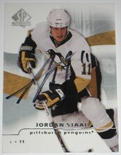JORDAN STAAL SIGNED 08-09 UPPER DECK SPA PITTSBURGH PENGUINS CARD AUTOGRAPH! 