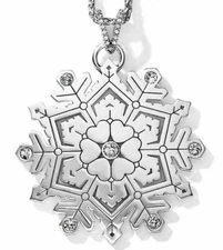 NWT Brighton SNOWFLAKE DREAM Convertible Long Silver Pendant Necklace MSRP $88