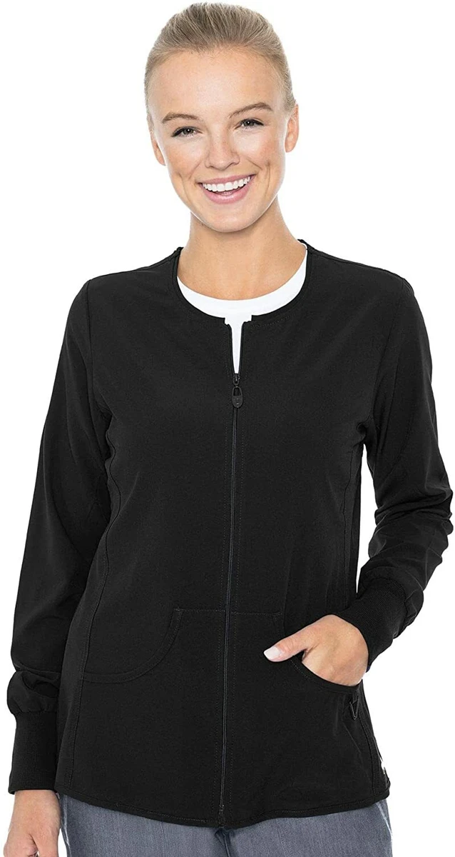 Scrub zip up best sale jacket