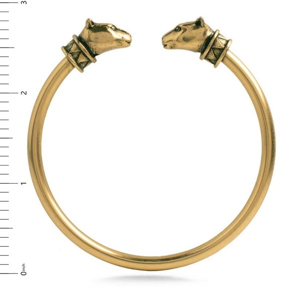 Alternate view of New Gold Plated Egyptian Cat Cuff Bracelet Cat Headed Goddess Bastet