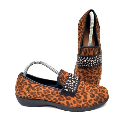 Comfortview Cassidy Slip on Loafers Shoes Leopard Print Women s Size 10