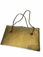 Vintage 60s Gold Lame Purse After Five Metallic Purse Evening Bag USA