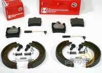 Zimmermann BremsbeläGe Handbremse 164 Mm ZubehöR Hinten FüR Mercedes SLK [R171]