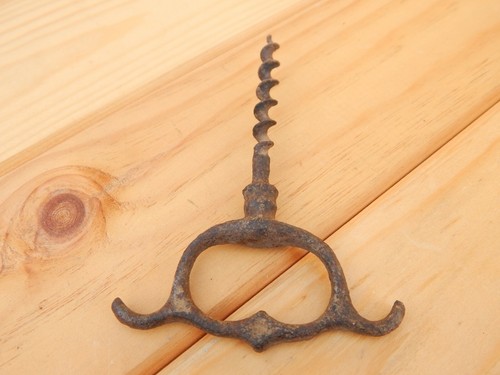 Original Antique 19th Century Iron Wine bottle Opener Corkscrew - Bild 5 von 12
