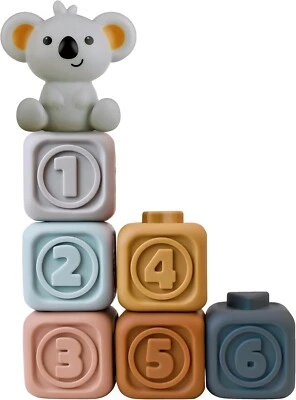 Kyoot Koala Soft Silicone Building Blocks Toys Early Learning Teething Toys Baby