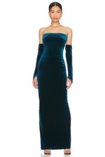 Nookie Majesty Gown Teal Velvet Party Formal S NWT $329
