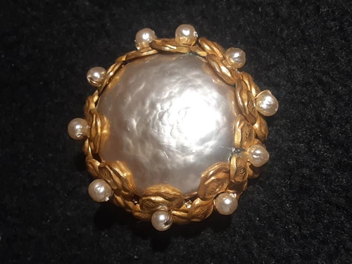 MIRIAM HASKELL SINGLE EARRING VINTAGE SIGNED JEWELRY LARGE PEARL