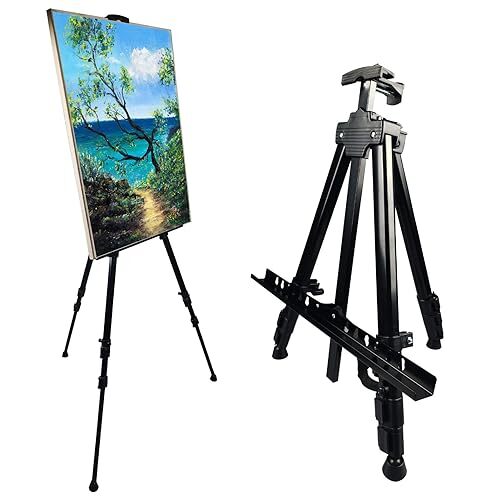 Adjustable Metal Tripod Artist Easel Stand for Painting Canvases, Portable Heigh - Imagen 2 de 4
