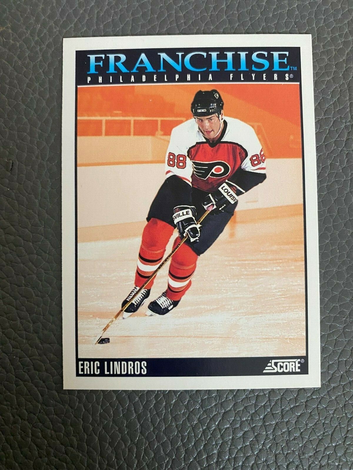 ERIC LINDROS 1992-93 SCORE FRANCHISE Hockey Card #432 FLYERS