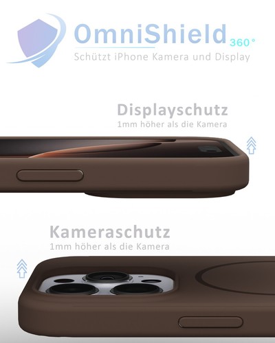 Hülle iPhone 16 15 14 13 12 Pro Max Plus MagSafe Silikon Case Magnet Schwar Blau - Bild 43 von 57