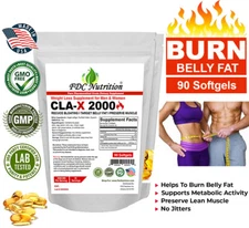CLA Belly Fat Burner Pills - Stomach Weight Loss Supplement for Men & Women 