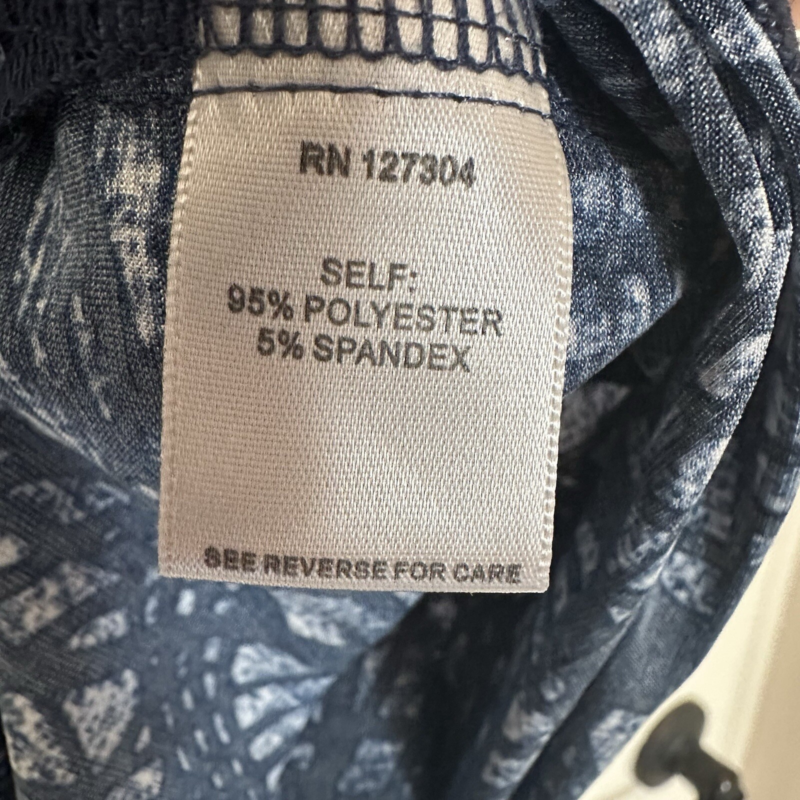 John Mark Top Shirt Blue Patterned Sleeveless Sz … - image 4