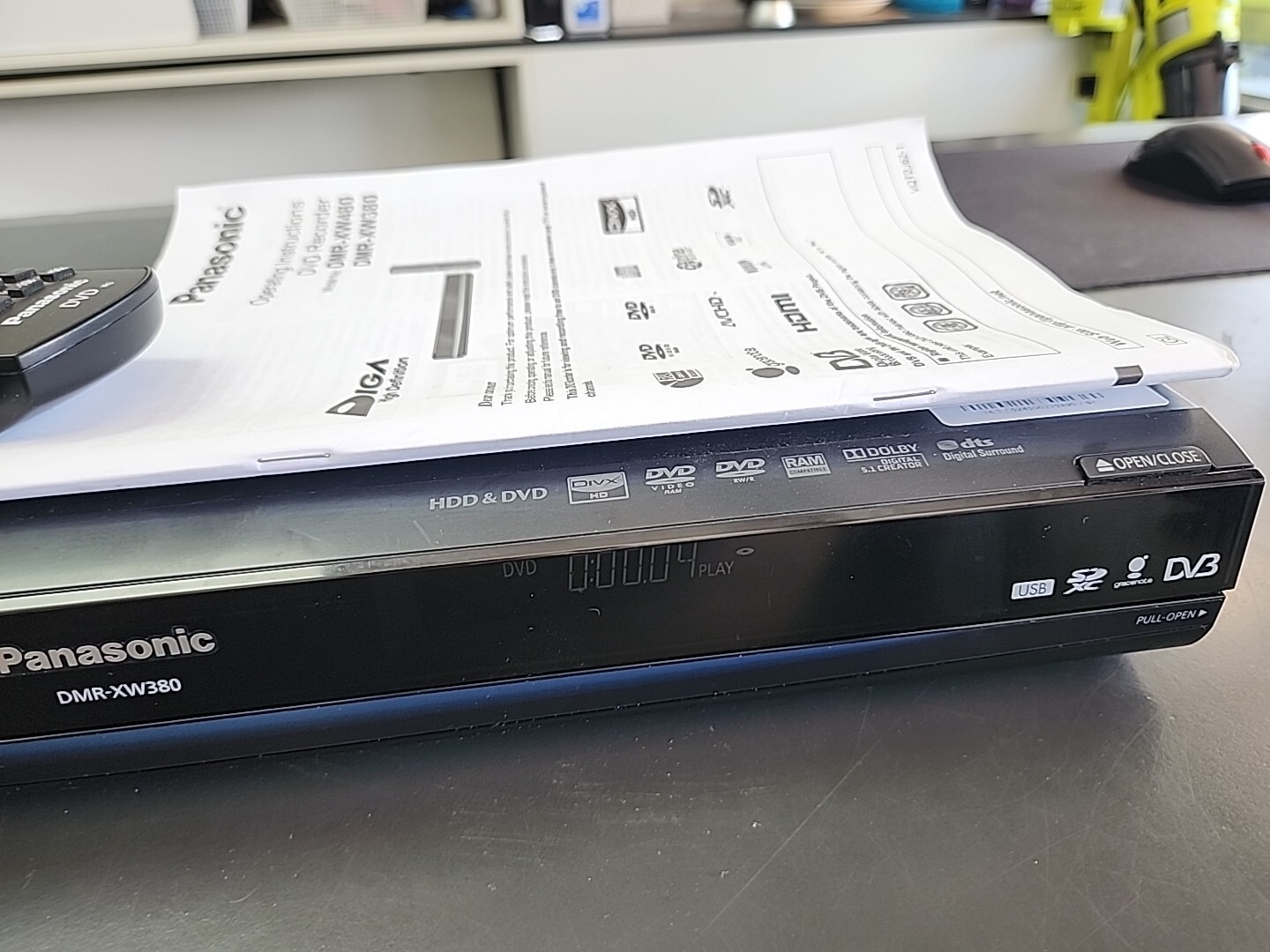 Panasonic DMRXW380 DVD PLAYER HDD REGION 4 HD RECORDING VGC eBay