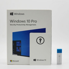 MS Windows 10 Professional 64-Bit USB Flash Drive Key Retail Box New Sealed