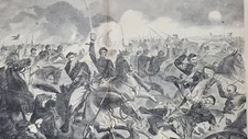 Harper's Weekly 7/5/1862  Cavalry Charge by Winslow Homer / Battle of Fair Oaks