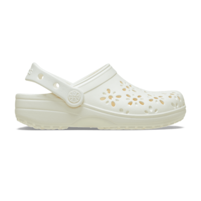 NEW CROCS Classic Floral Cut-Out Clog 210927 Chalk WHITE | eBay