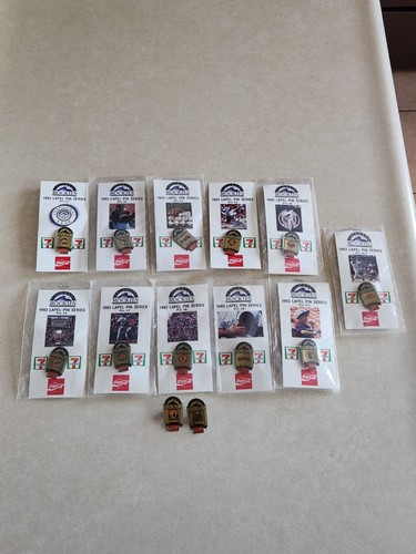 1993 COLORADO ROCKIES 7-11 LAPEL PIN SERIES LOT X13 PINS METS DODGERS PHILLIES