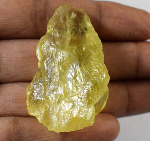 Natural Lemon Topaz 77.85 Ct Gemstone Mineral Specimen Rough Certified E12345 - Picture 4 of 7