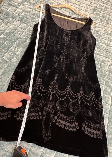 Passport Brand Black Velvet Dress Sleeveless German Brand Size 40 Fits S M - Picture 7 of 7