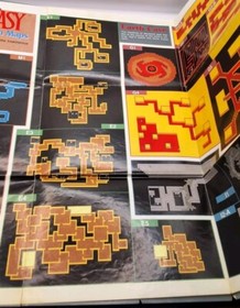 NES Final Fantasy With Game World Map/Monster Id Book, Box & Game Cover Vintage