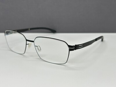 ic! Berlin Brille Herren Damen Schwarz Eckig Moabit NP:499 