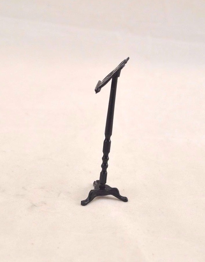 Supporto Musicale In Metallo Nero Per Casa Delle Bambole, Scala 1/12, Island Craft