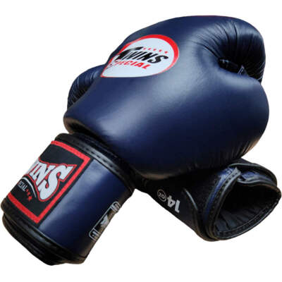 Boxing Gloves Twins Special BGVL3 Navy Muay Thai Style (Leather