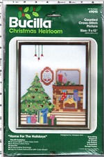 Home For The Holidays: Bucilla Christmas Heirloom Cross Stitch Picture Kit 49015