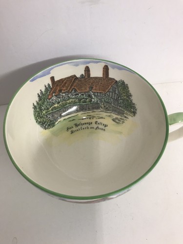 Olde England Crown Devon Fieldings Ann Hathaways Cottage Cream Soup Bowl Plate - Picture 5 of 7