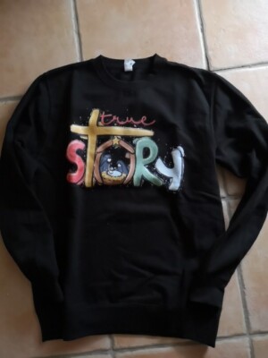 TRUE STORY Unisex Sweatshirt Gr. M schwarz 