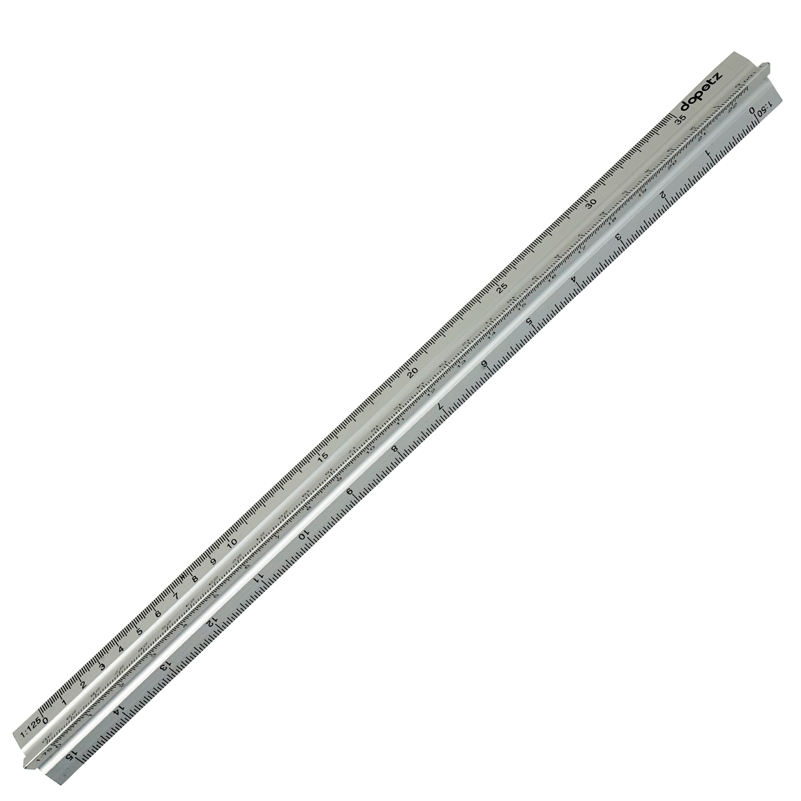 Pro 300mm Triangular Aluminum Ruler Tri-Scale 12