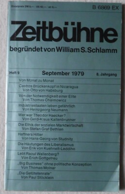 William S. Schlamm, Zeitbühne - September 1979 Heft 9. - 8. Jahrgang.