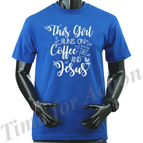 DIESES MÄDCHEN KAFFEE JESUS christlich religiös Gott Bibel Kirche Jesu Grafik T-Shirt - Bild 14 von 15