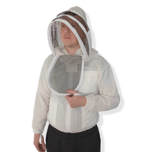 XL Ventilated Bee Jacket Beekeeping Costume Beekeeper Jacket Veil - 第 1/3 張圖片