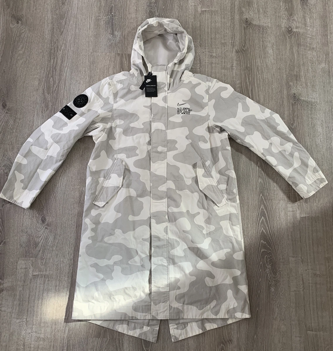 White camo parka mens cheap