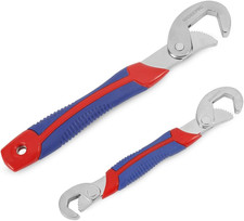 WORKPRO 2-Piece Adjustable Wrench Set, High Carbon Steel, 6mm to 32mm