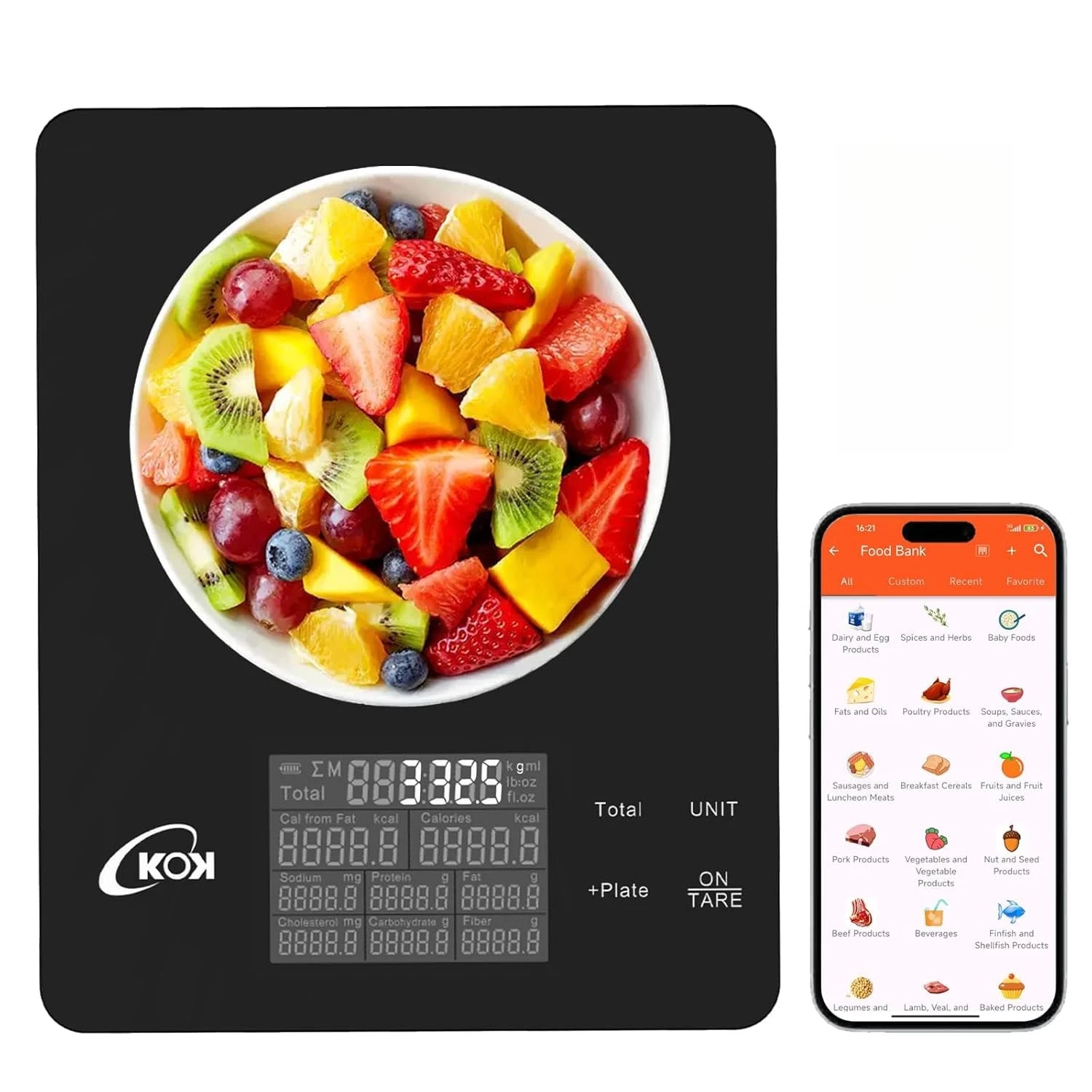 Kitchen Scales Digital, Smart Food Scales with App Food Database Nutritional Cal
Opens in a new wind