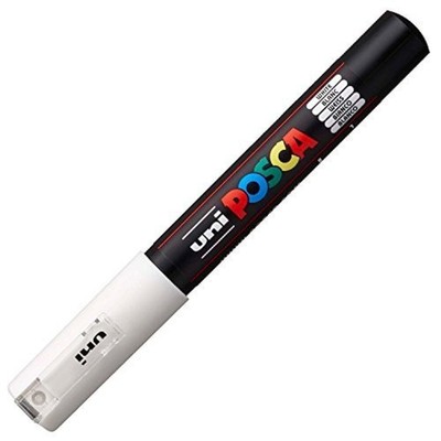2 Set Uni Posca Extra Fine Marker PC1M.1 White Paint Pen for Art Projects