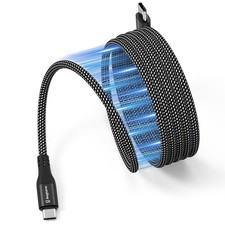 Magnetic USB C Cable, Coiled USB C to USB C Cable 60W 3A , 5ft Retractable US...